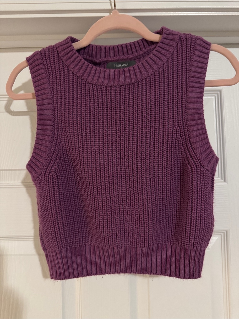 Primark Plum Ribbed Knit Sleeveless Vest